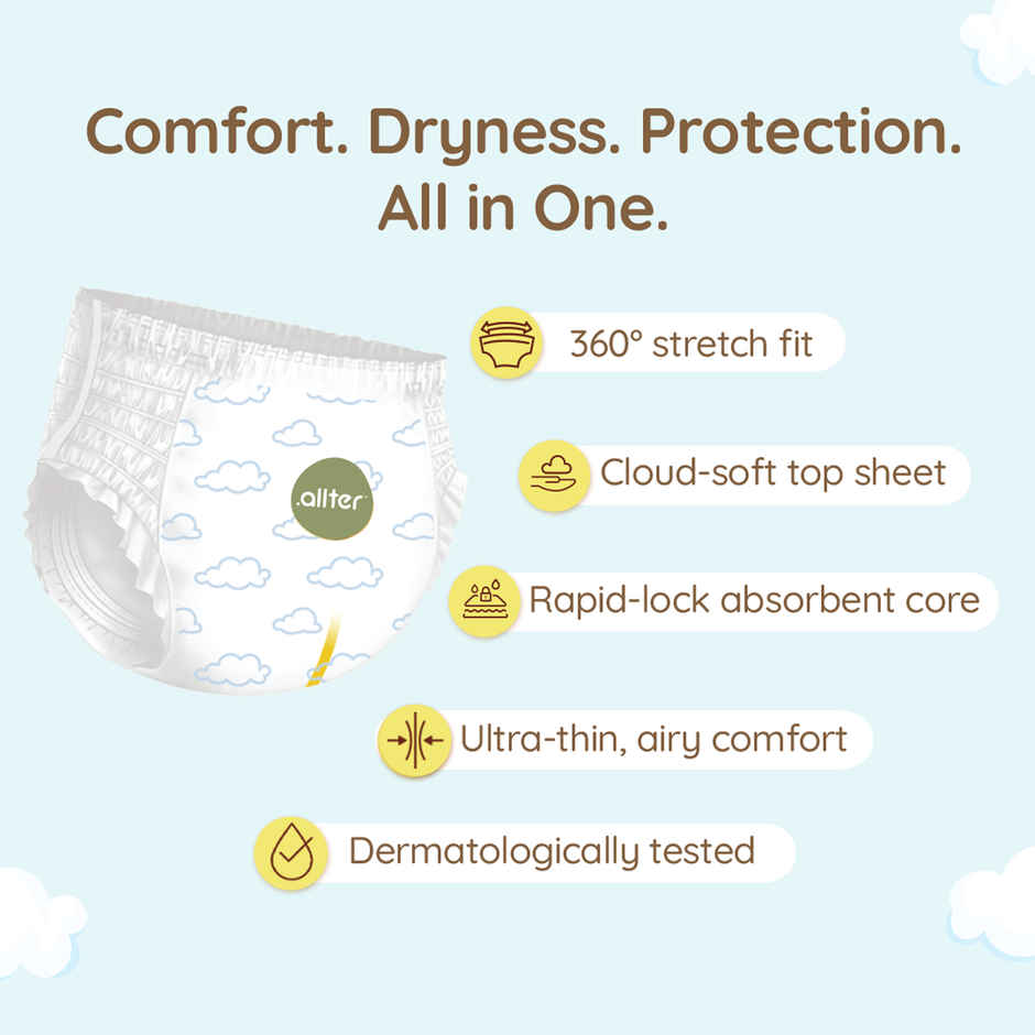 allter Breeze Baby Diaper Pants | XL | 26 pcs