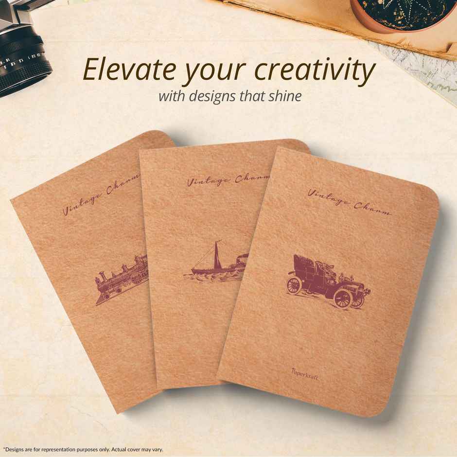 Paperkraft | Vintage Series Brown Kraft | Automotive | 210x 148 |176 Pages |unruled