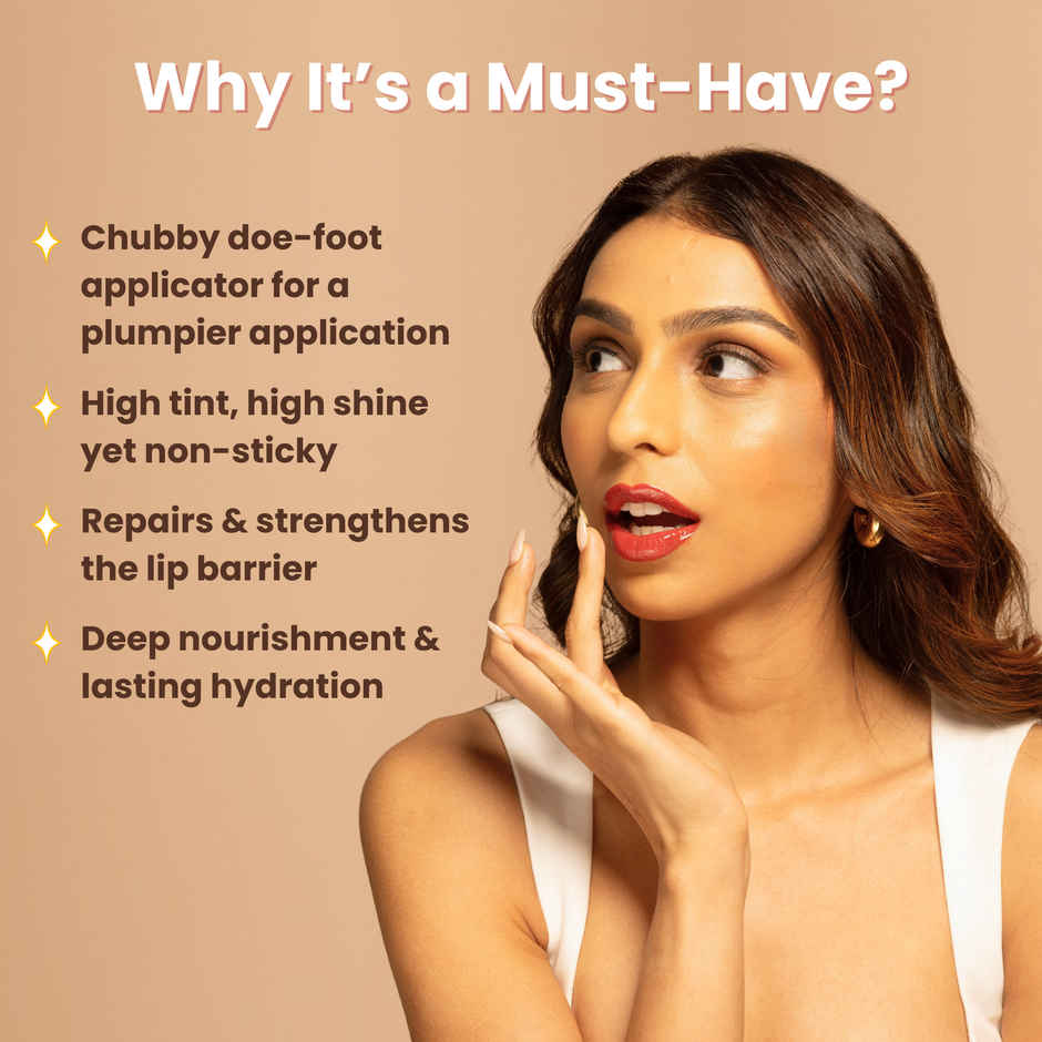 THE SKIN DIET COMPANY Lip Barrier Shine Gloss Oil For Dry & Pigmented Lips - Mi Amor