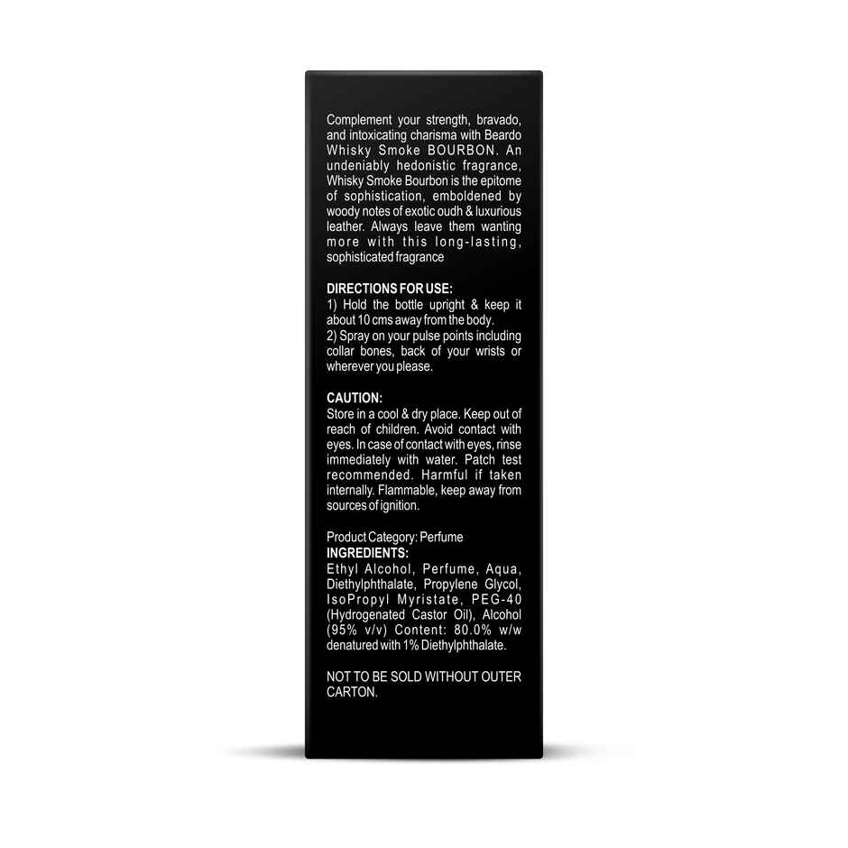 Beardo Whisky Smoke Bourbon Perfume For Men | Eau De Parfum