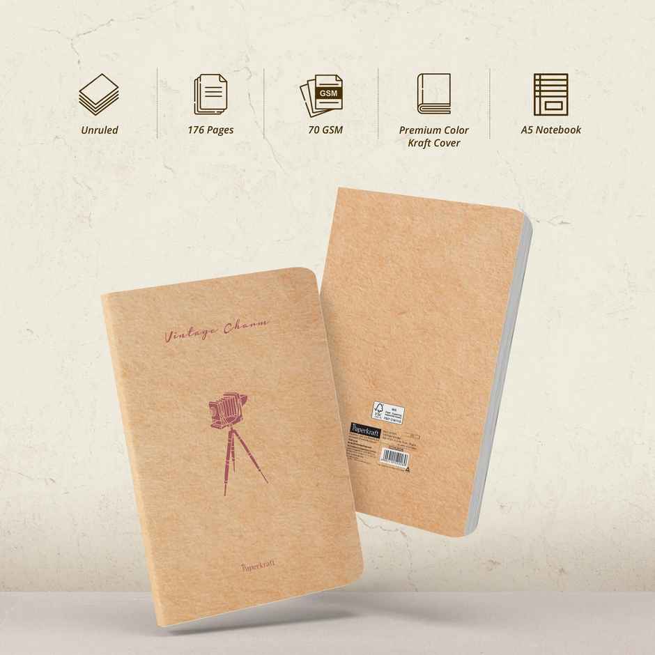 Paperkraft | Vintage Series Brown Kraft | Vintage Items | 210x 148 |176 Pages |unruled