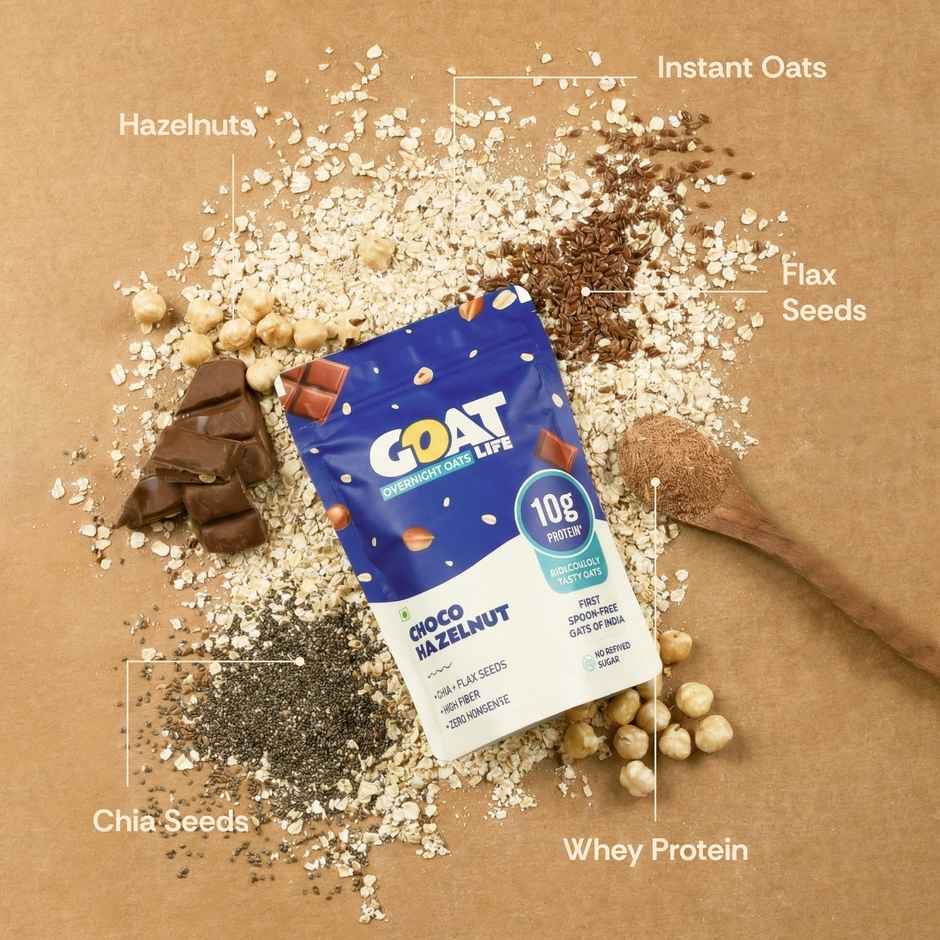 GOAT Life Choco Hazelnut High-Protein Overnight Oats