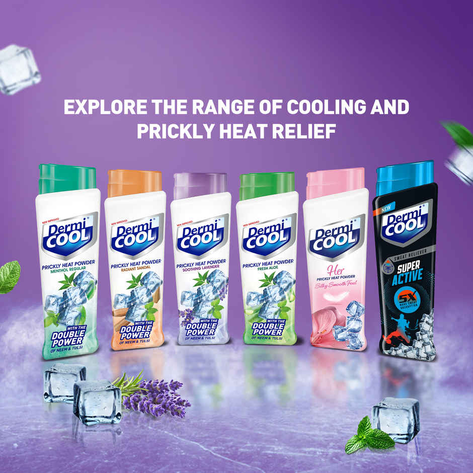 Dermicool Prickly Heat Powder Soothing Lavender + Dermicool Free