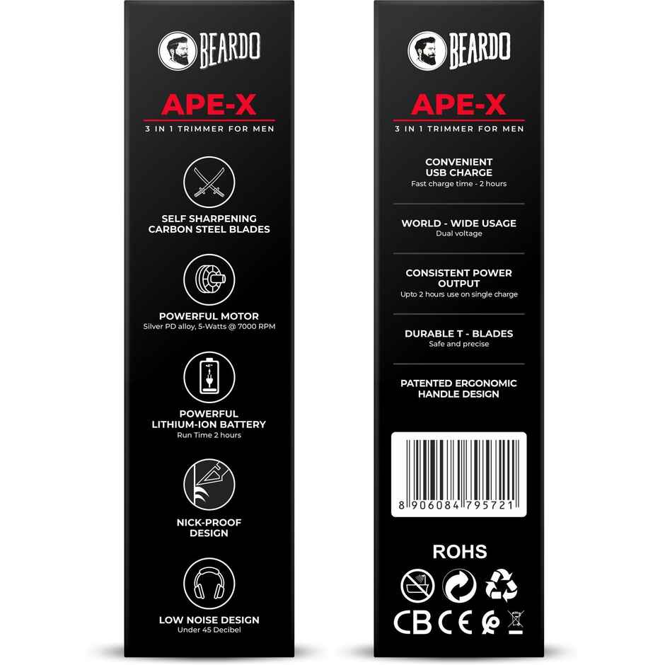 Beardo APE-X 3-in-1 Grooming Trimmer Kit