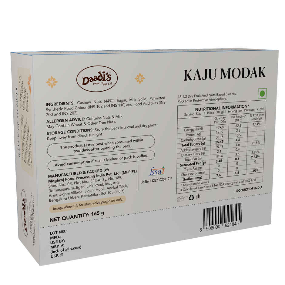 Daadi's Kaju Modak