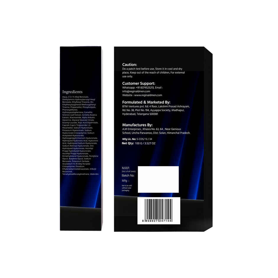 Reginald Men Sunscreen-SPF 50+ PA++++ For Tan Free And Glowing Skin