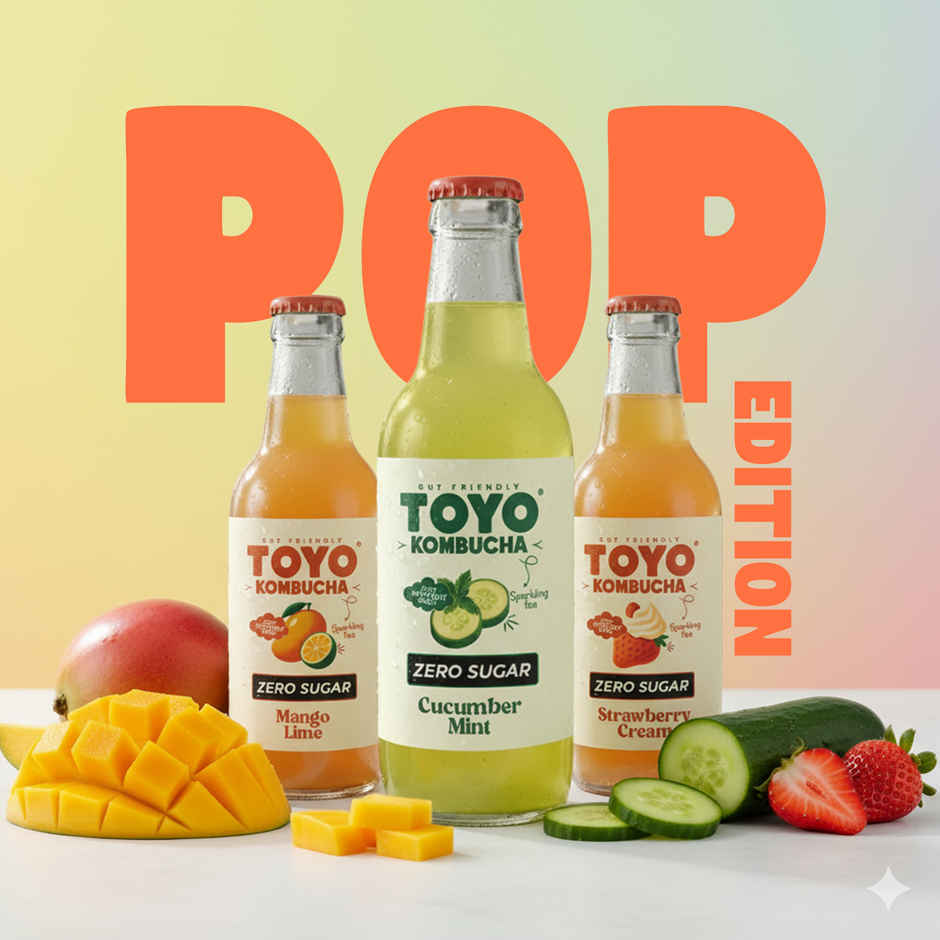 Toyo Kombucha Zero Sugar Strawberry Cream