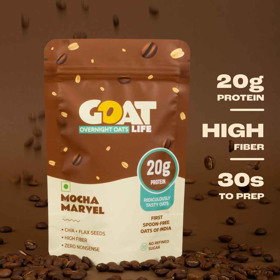 GOAT Life Mocha Marvel High-Protein Overnight Oats