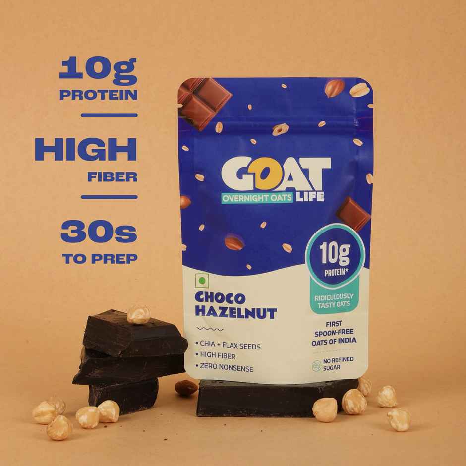 GOAT Life Choco Hazelnut High-Protein Overnight Oats