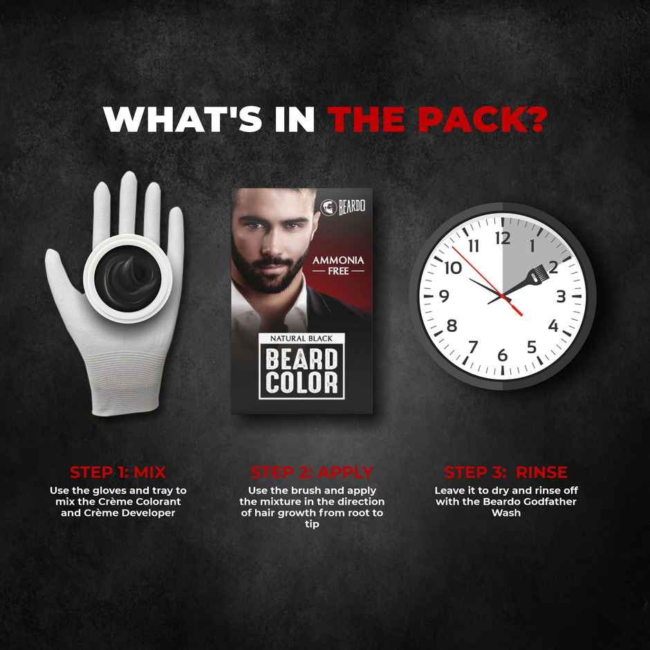 Beardo Men Natural Black Beard Colour