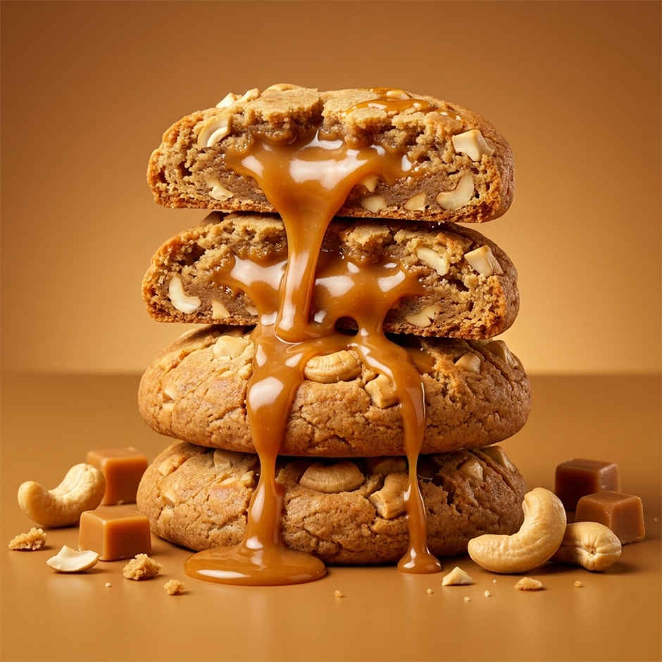 CookieMan Caramel Cashew Soft & Chewy Dessert Cookie