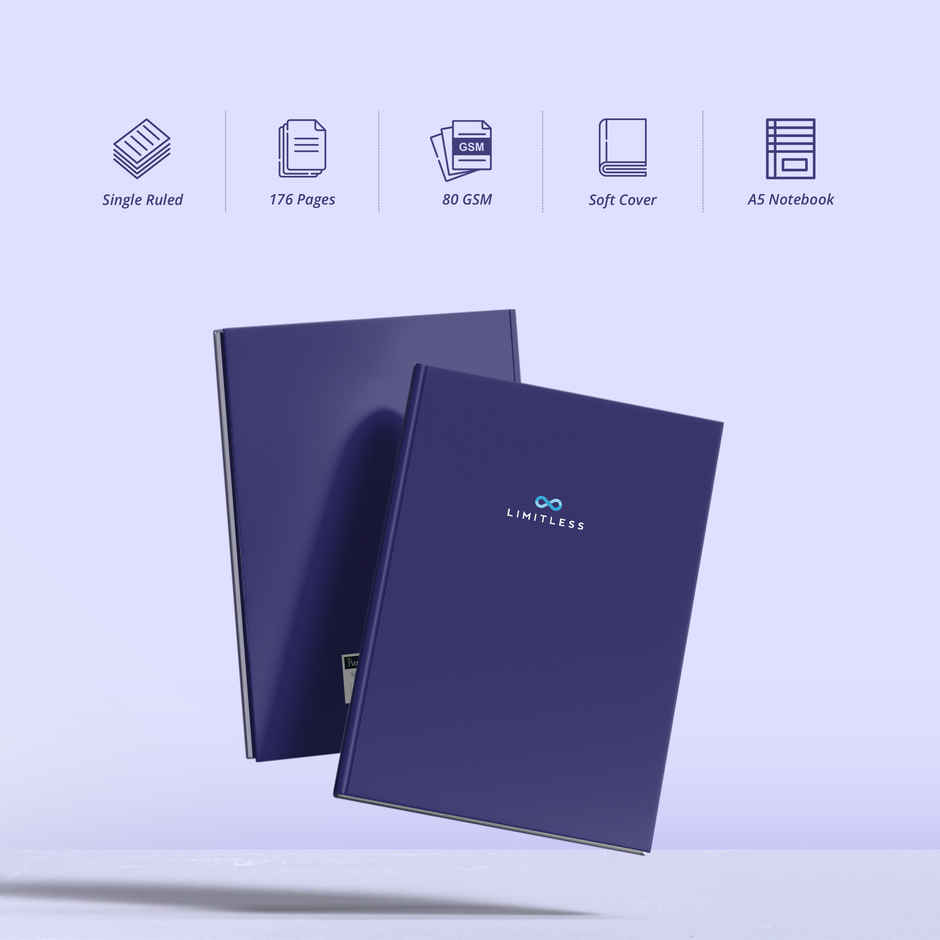 Paperkraft | Signature Series | A5 Size | 176 Pages | 80 Gsm | Single Line | Assorted