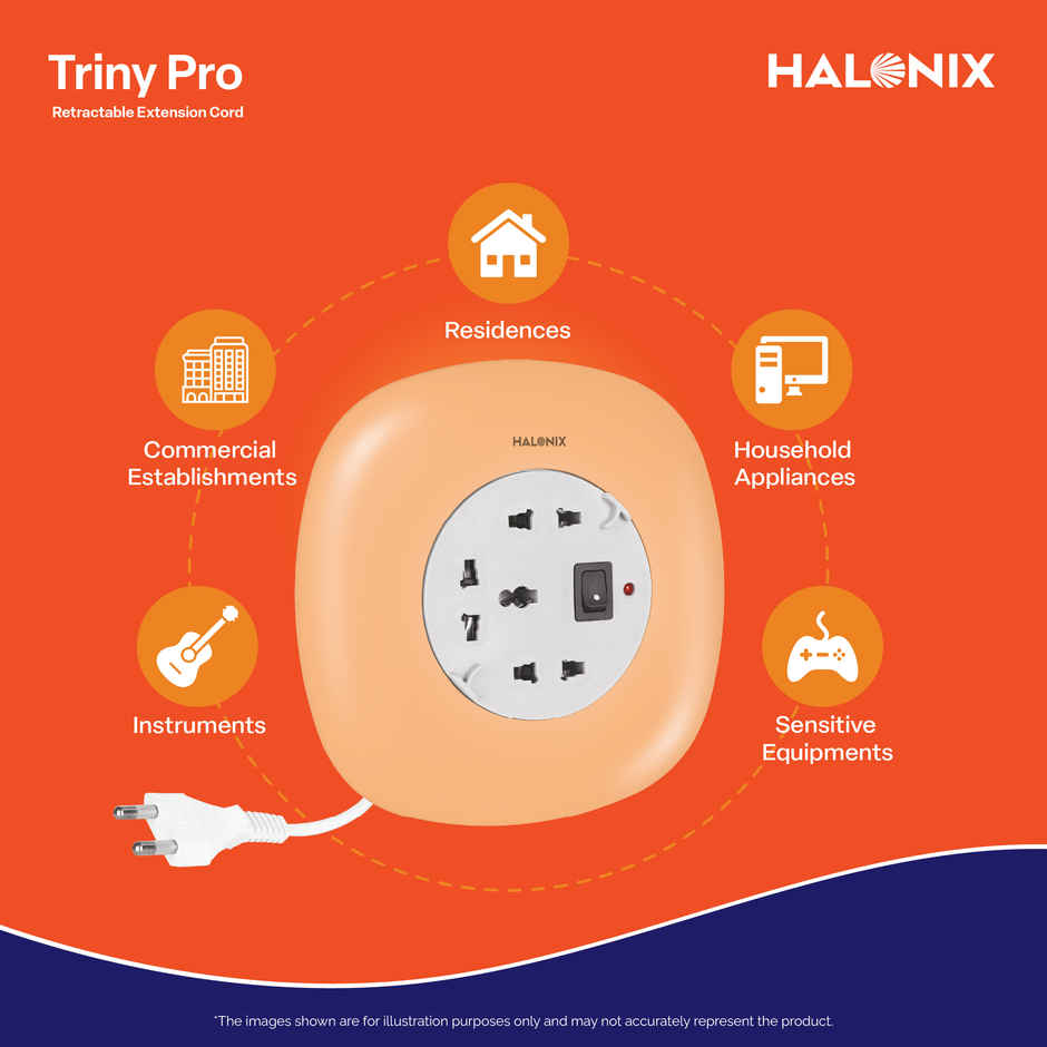 Halonix Add-On Triny Pro+ Extension Cord | 8 m