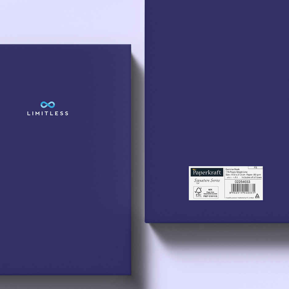 Paperkraft | Signature Series | A5 Size | 176 Pages | 80 Gsm | Single Line | Assorted