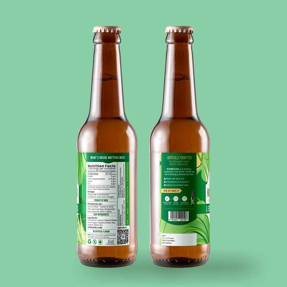 Toyo Kombucha Low Sugar Lemongrass | Non-Alcoholic Kombucha