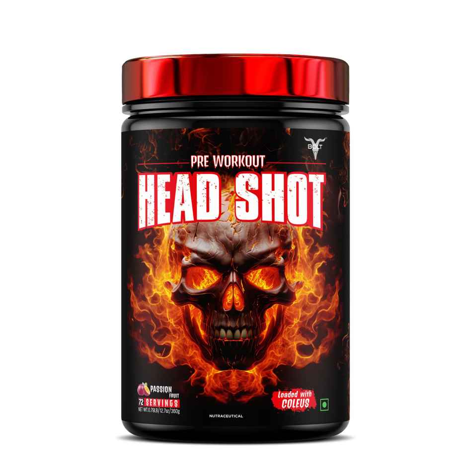 Bolt Head Shot Pre Workout Extreme Energy Intense Muscle Pump Passion Fruit