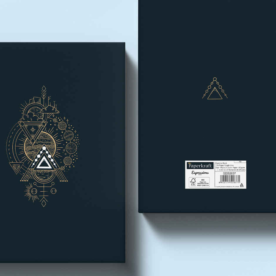 Paperkraft | Expression Series | A5 Size | 176 Pages | 80 Gsm | Single Line | Assorted