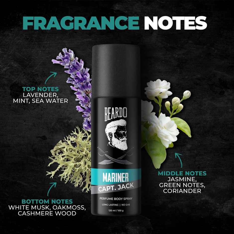 Beardo Mariner Captain Jack Perfume Body Spray