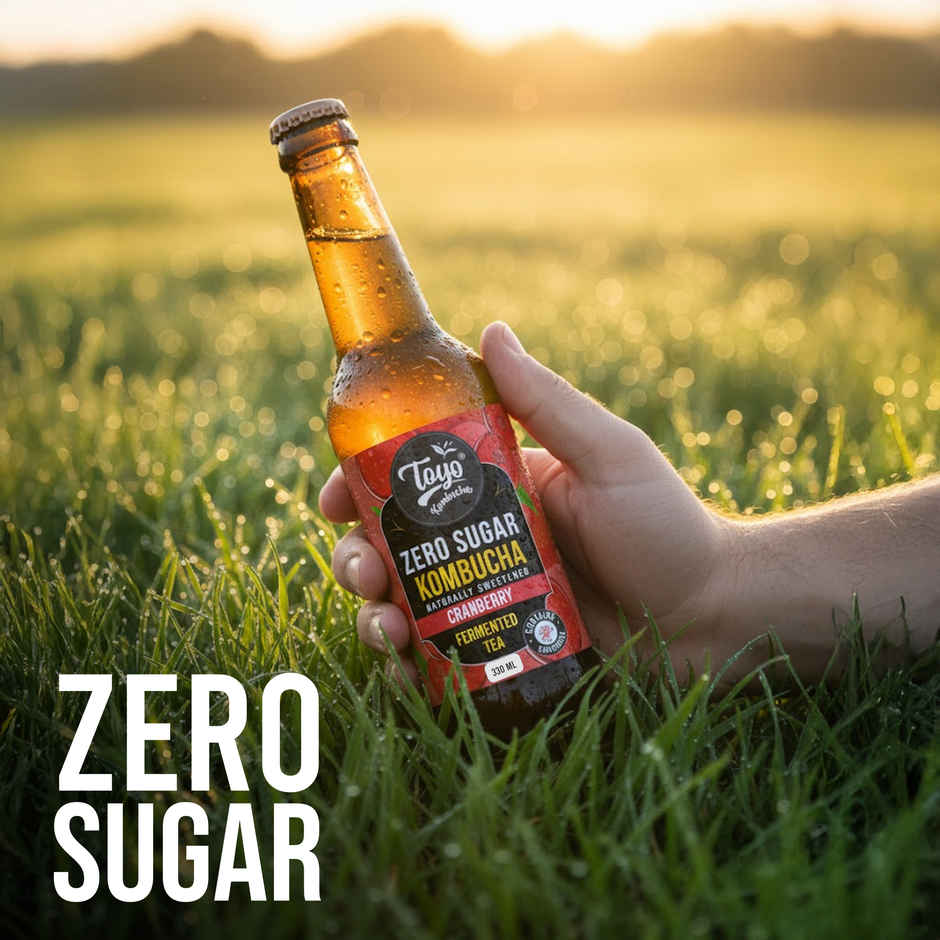 Toyo Kombucha Zero Sugar Cranberry | Non-Alcoholic Kombucha