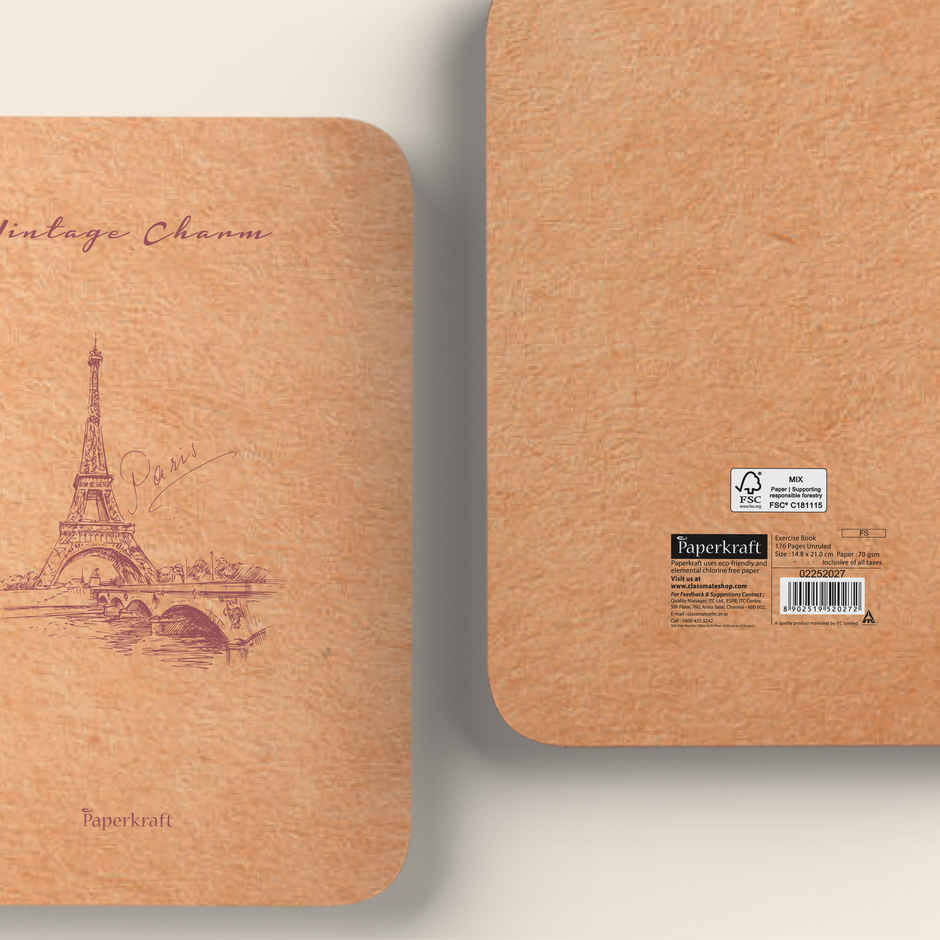 Paperkraft | Vintage Series Brown Kraft | City | 210x 148 |176 Pages |unruled