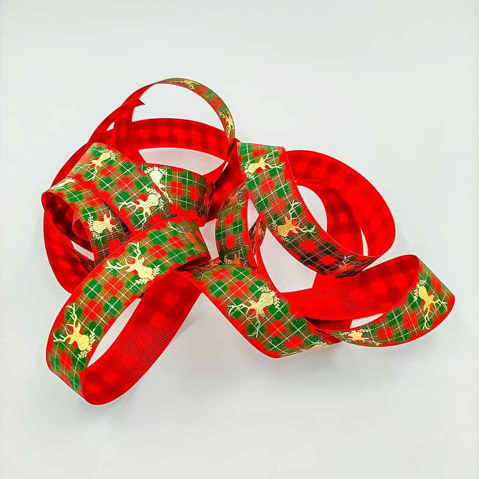 Red Green Decorative Reindeer Ribbon | Christmas | Special You