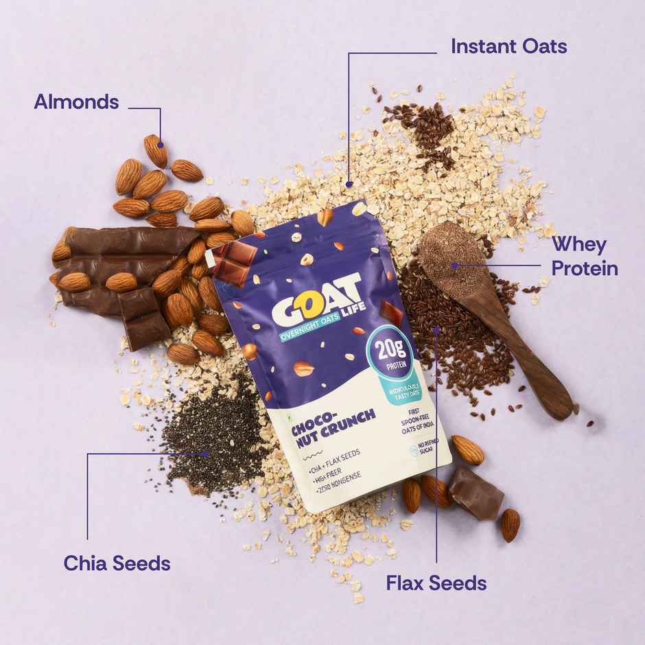 GOAT Life Choco-Nut-Crunch High-Protein Overnight Oats