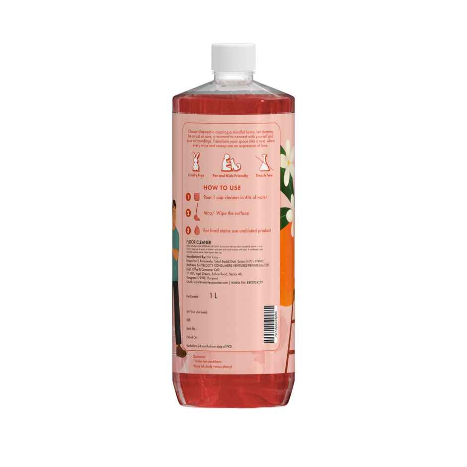 Kleenest Floral Wave Natural Plant Based Floor Cleaner, LABSA Free