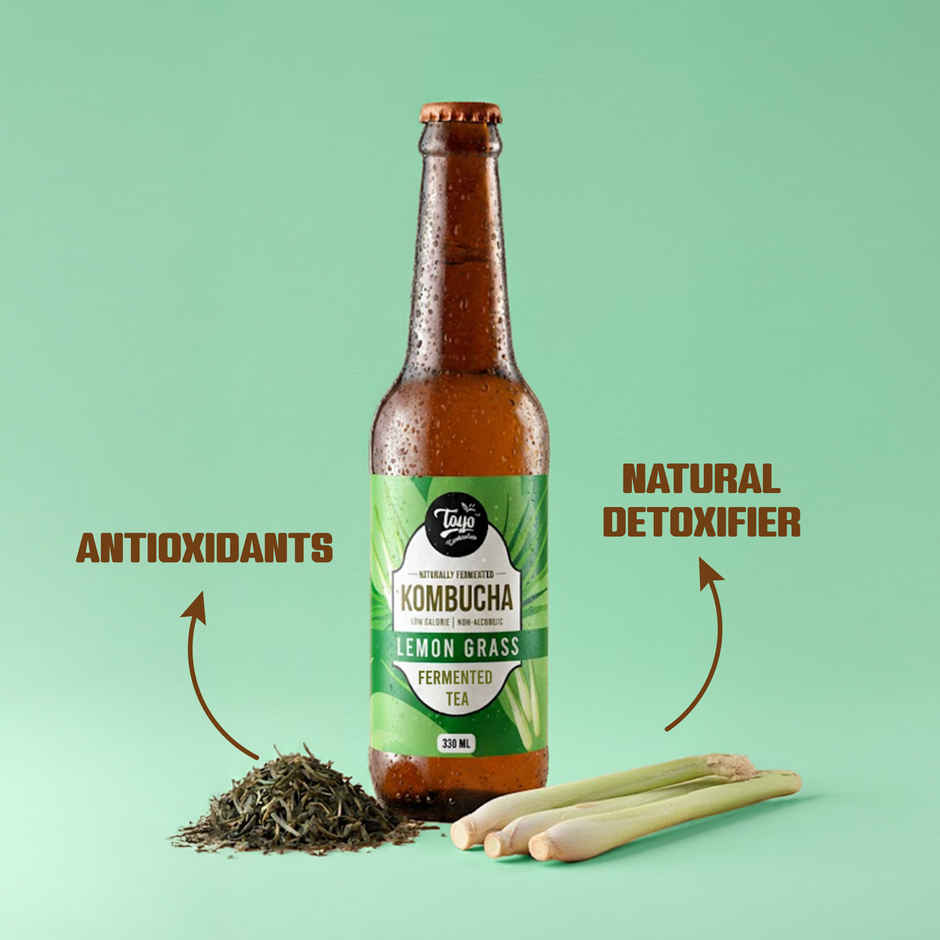 Toyo Kombucha Low Sugar Lemongrass | Non-Alcoholic Kombucha
