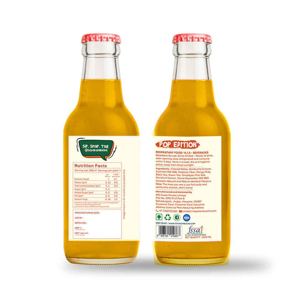 Toyo Kombucha Zero Sugar Mango Lime