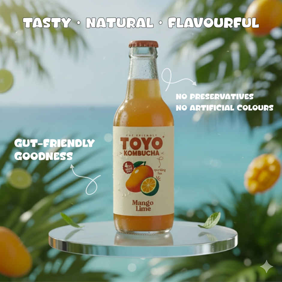 Toyo Kombucha Low Sugar Mango Lime