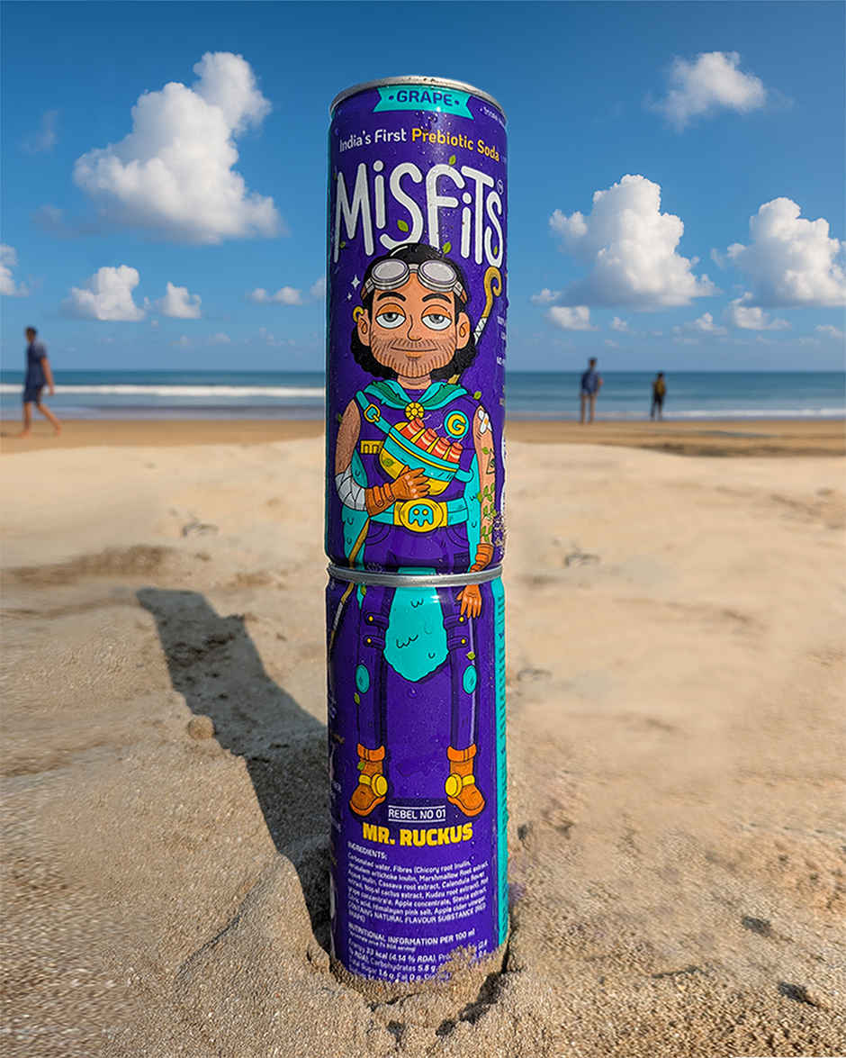 Misfits Prebiotic Soda Grape Mr. Ruckus