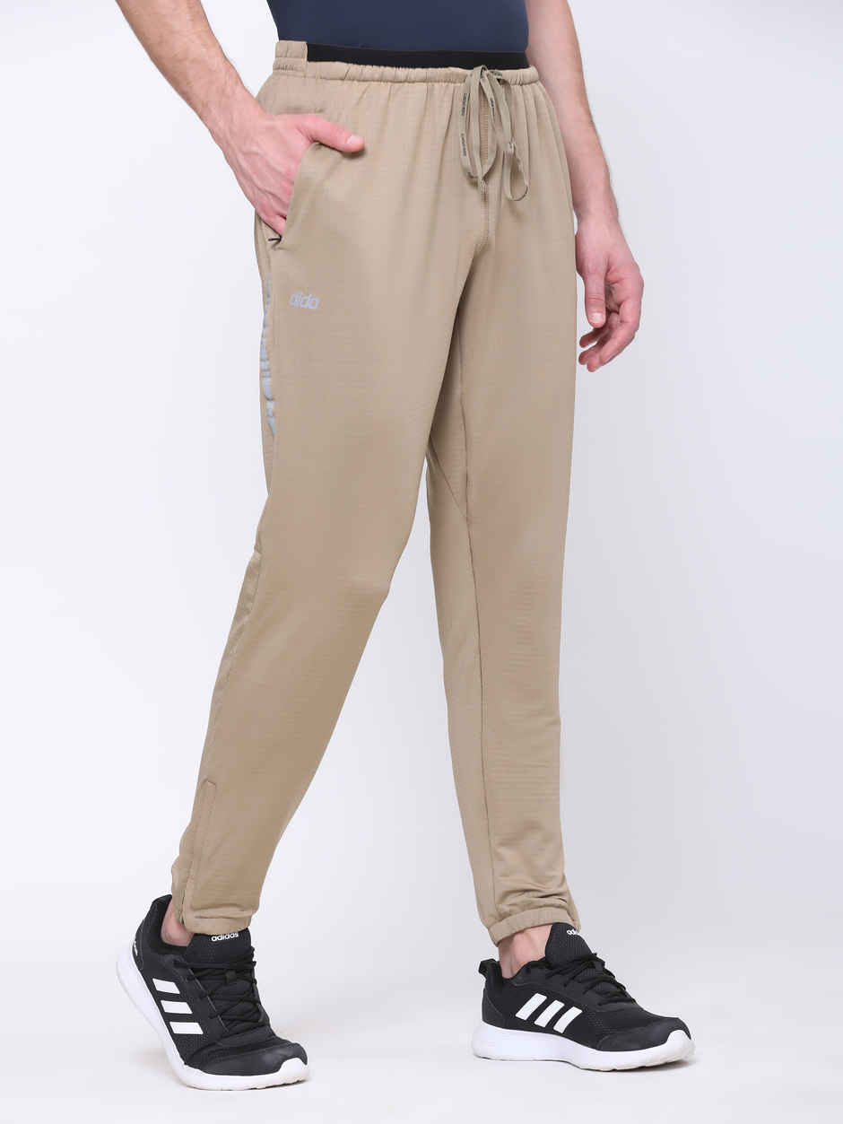Dida Men's Track Pant Regular Comfortable Stretchable Dry-Fit | Beige - XL
