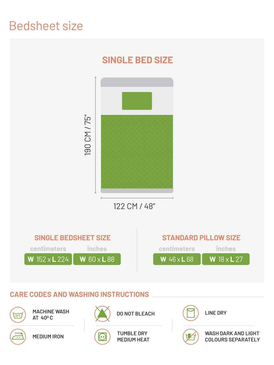 D Decor Vega Single Bedsheet Set - Thrush