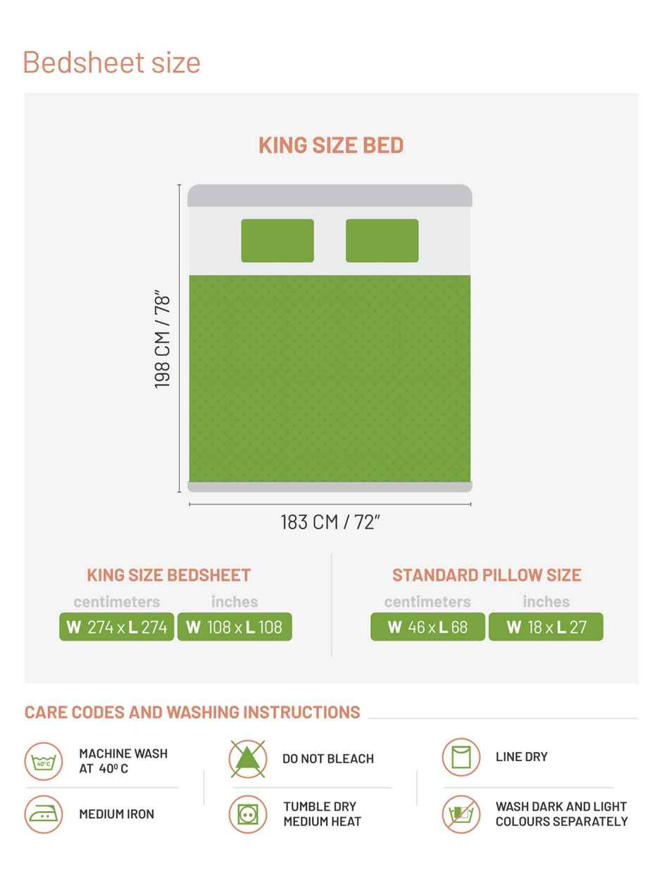 D Decor Eden Double Bedsheet Set - Porcini