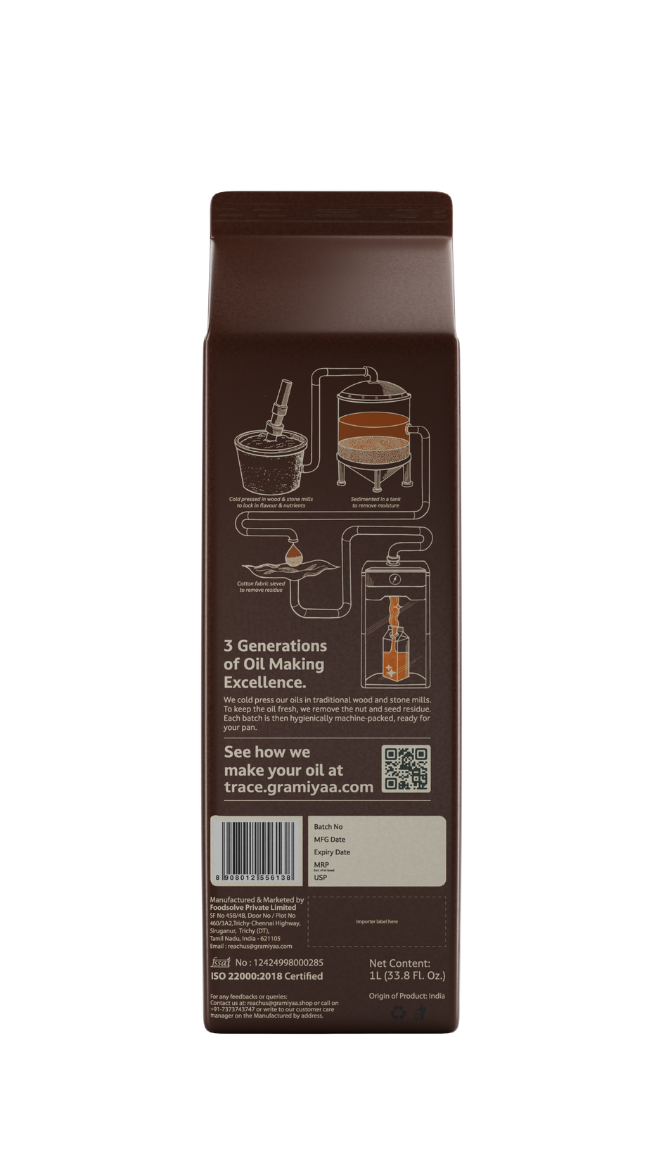 Gramiyaa Mustard (Sarson) Wood Cold Pressed Oil | Healthy Cooking Oil