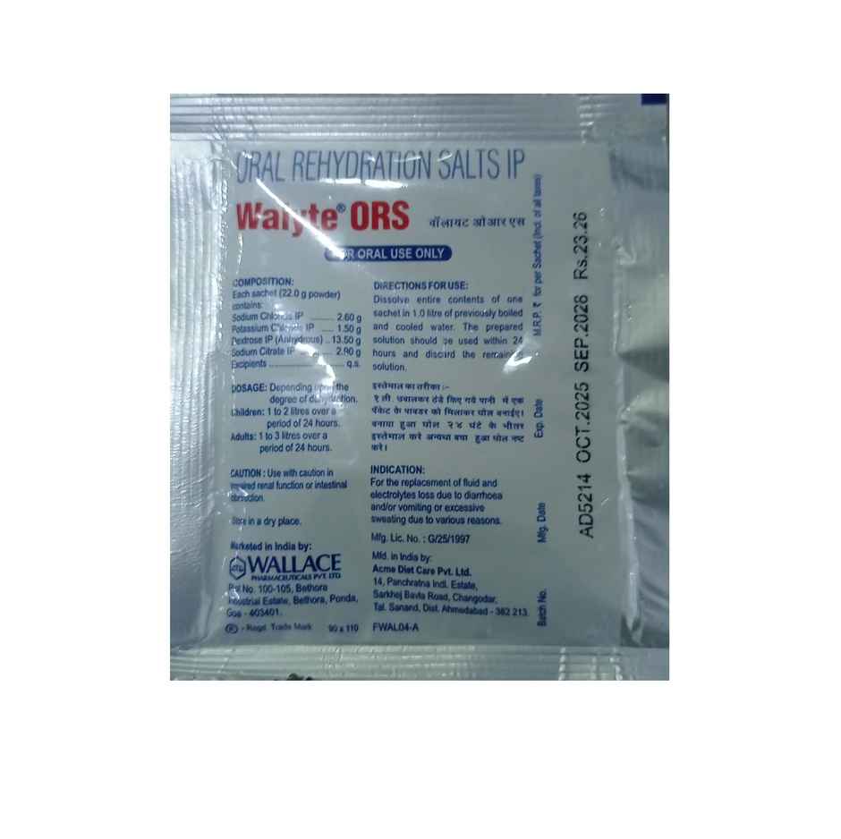 Walyte ORS Lemon Flavour Sachet