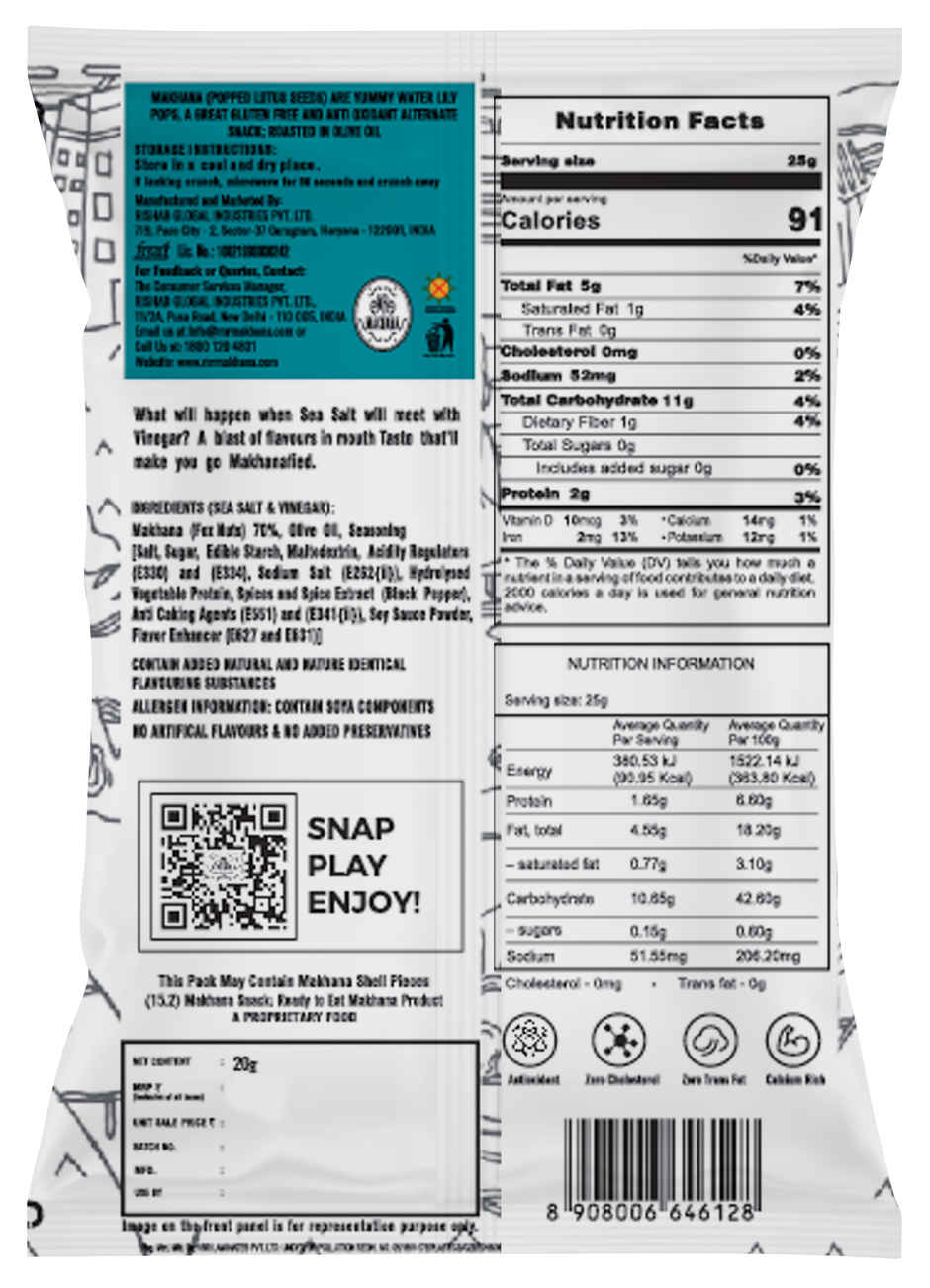 Mr Makhana Sea Salt & Vinegar Combo