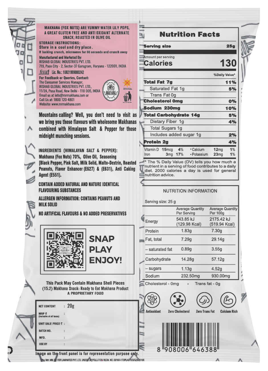 Mr. Makhana Himalayan Salt & Pepper Makhna Combo