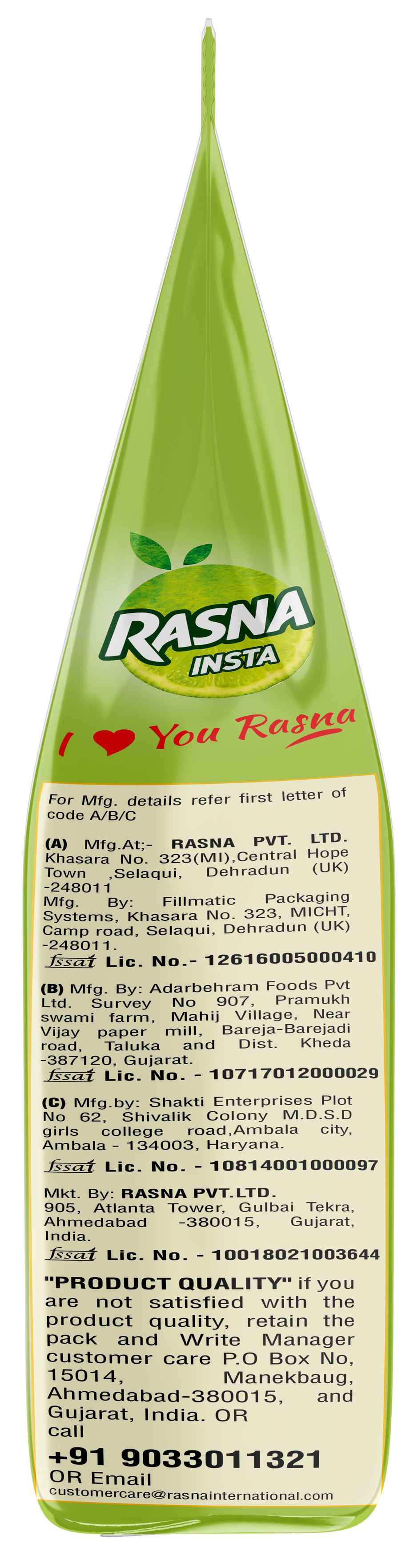Rasna Lemon Instant Powder Mix