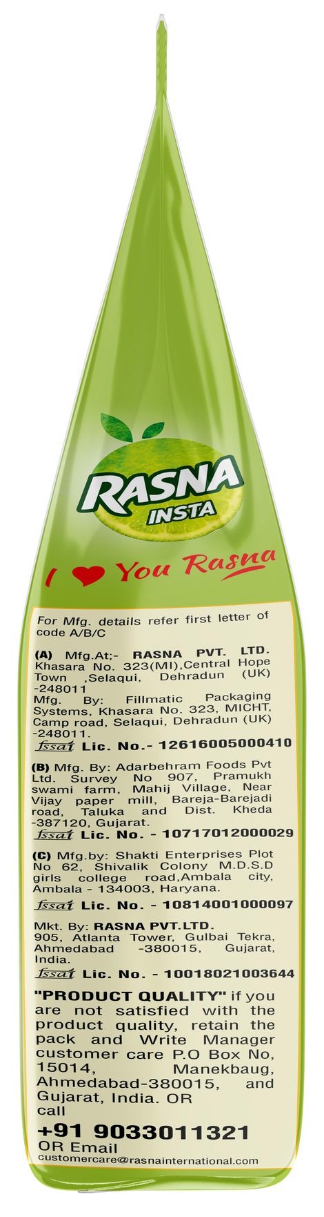 Rasna Lemon Instant Powder Mix
