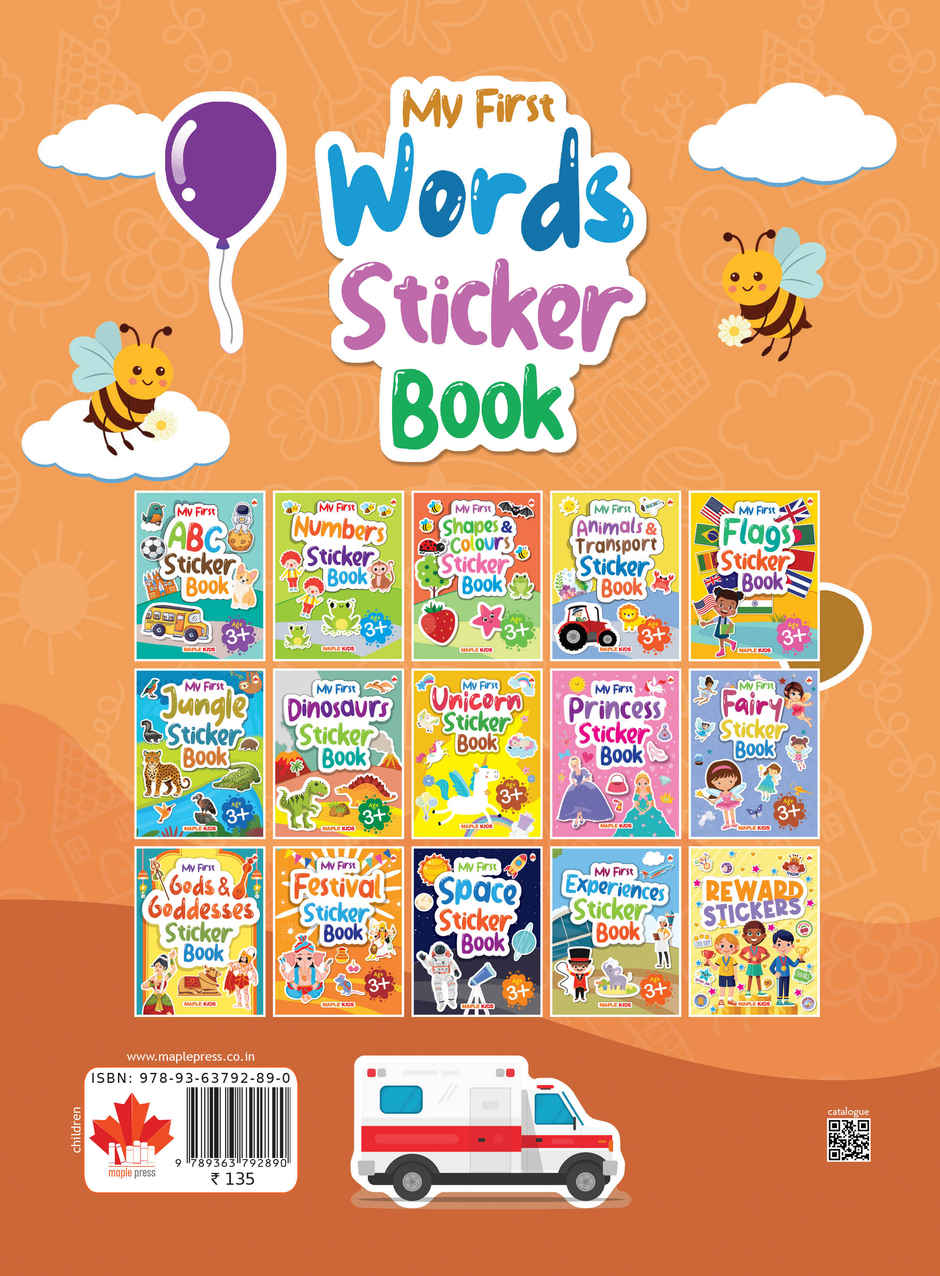 My First Sticker Book | Words | Activity Book for Kids | Stickers for Children | Age 3+ Years