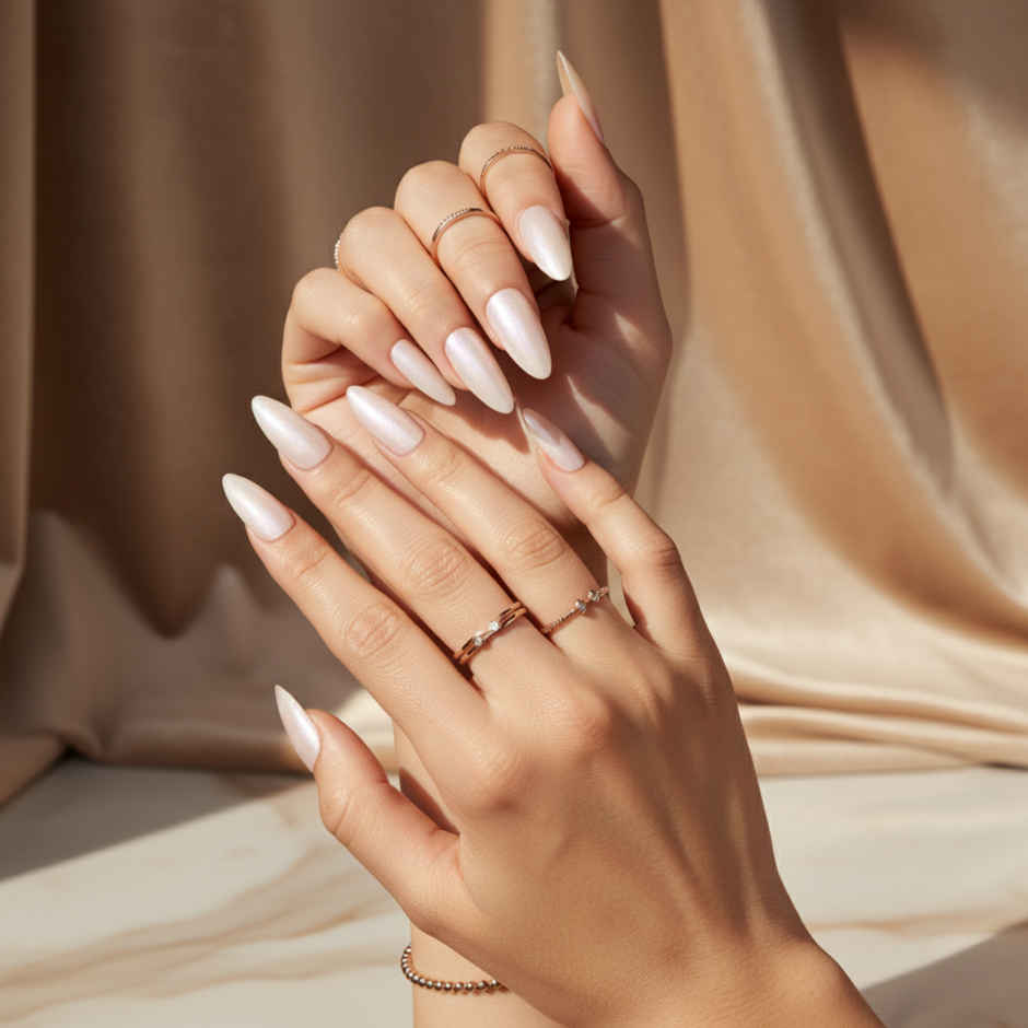Nailinit Press On Nails Glazed Donut | Reusable False Nail Extensions with Glue Tabs