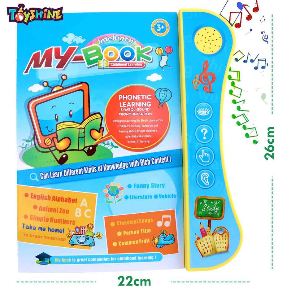 Toyshine Interactive Musical Phonetic Learning Book For 3+ Years Children - Multicolour