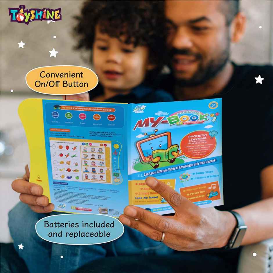 Toyshine Interactive Musical Phonetic Learning Book For 3+ Years Children - Multicolour