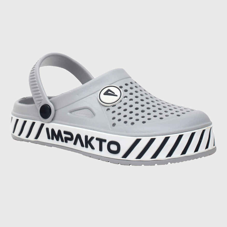 Impakto Men's Grey Slide Wave Clog & Slippers UK - 6