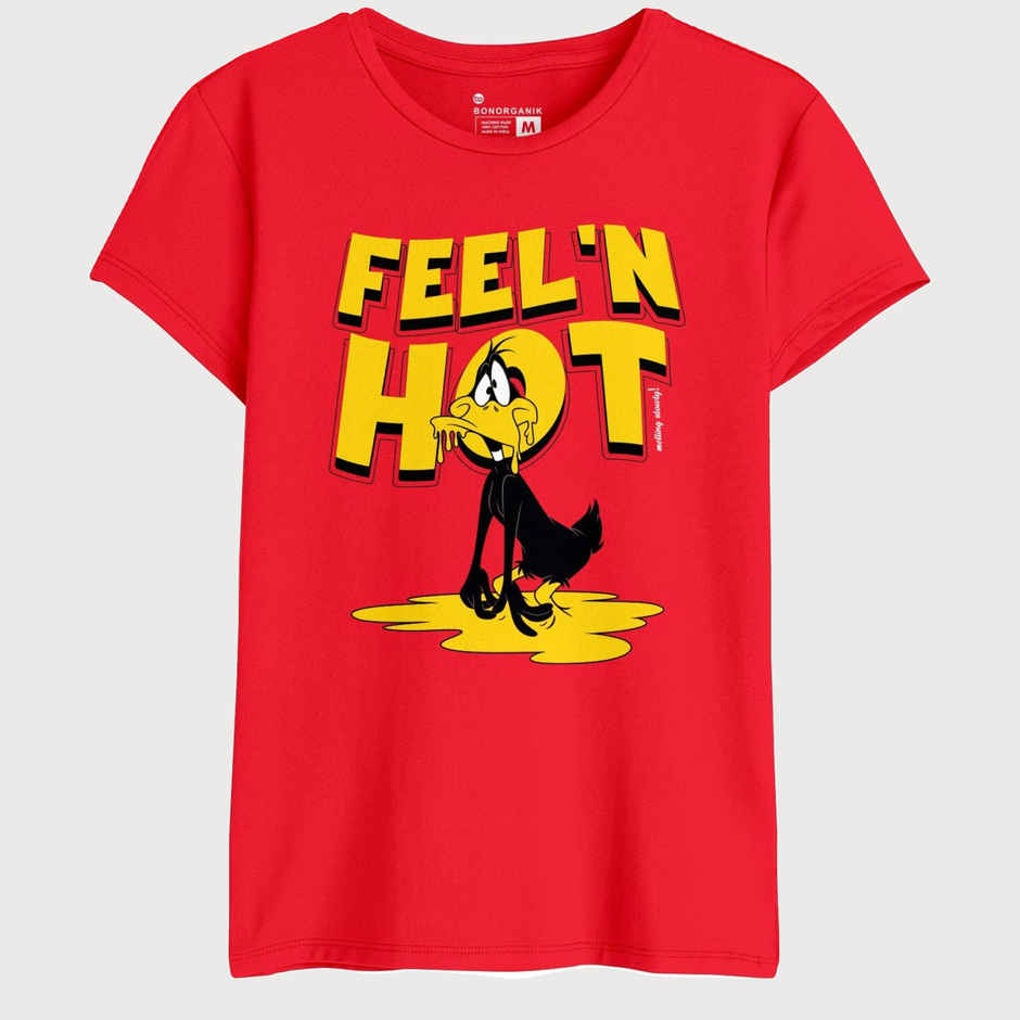 Bonorganik Feel Hot Women Graphic Printed T-shirt | L