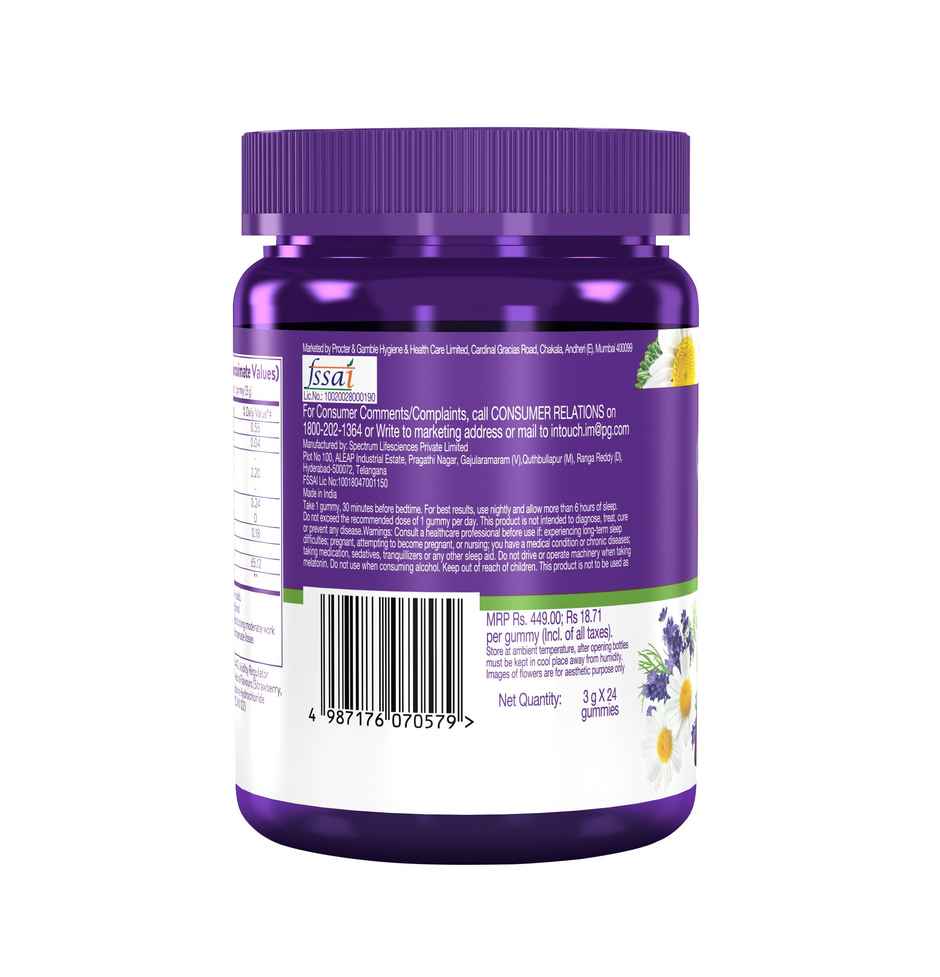 Vicks ZzzQuil Natura, Non-Addictive Sleep-Aid Gummy, Melatonin Helps You Fall Asleep Fast