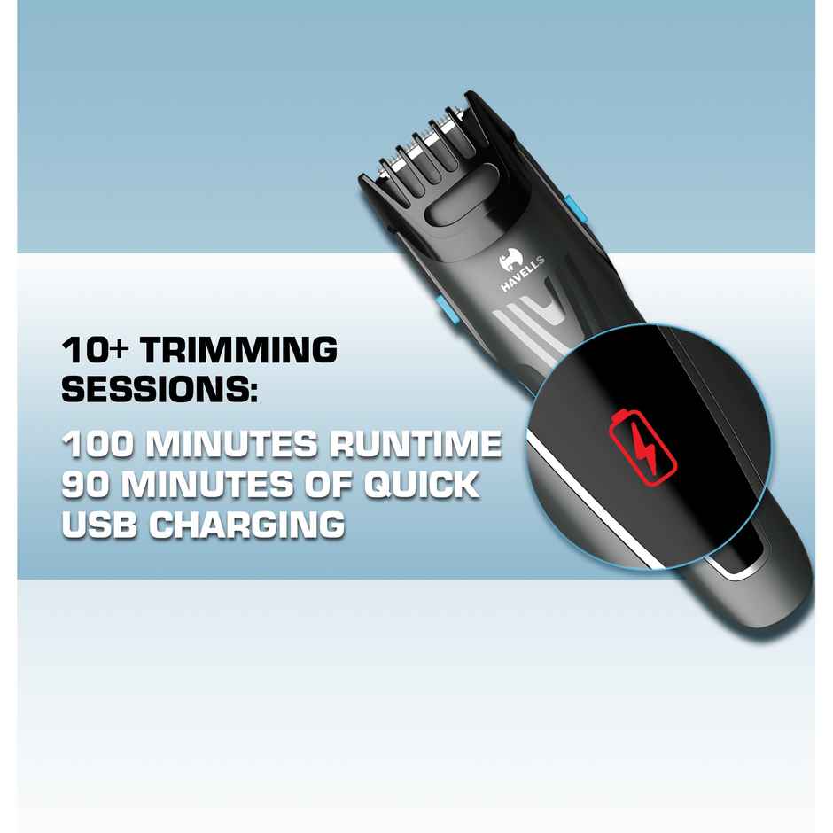 Havells Bt5301 Rechargeable Zoom Wheel Beard & Moustache Trimmer With 20 Length Settings