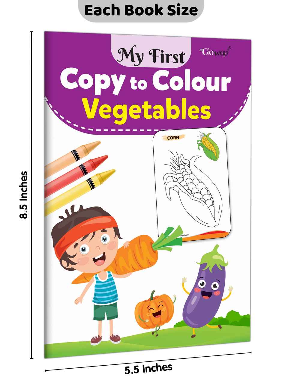 My First Copy To Colour - Vegetables | Simple Colouring Book | Colouring Book Ages 3-5