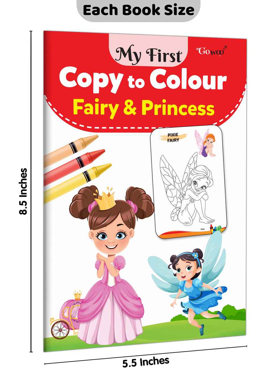 My First Copy To Colour - Fairy & Princess | Easy Colouring Book | Colour Book for Toddlers